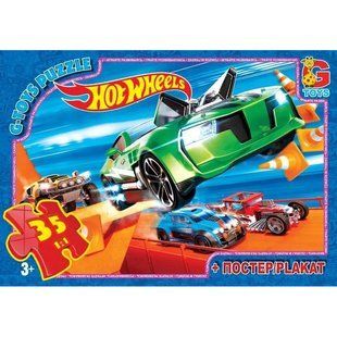 Пазли дитячі "Hot Wheels" FW700, 35 елементів FW700 фото